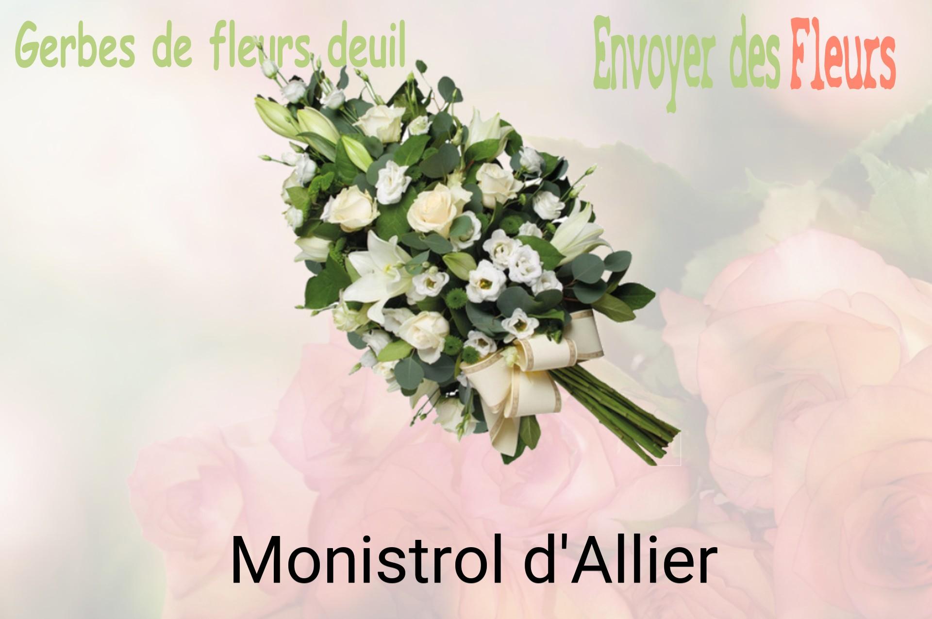 Gerbe de fleurs de deuil livrée à Monistrol-d'Allier